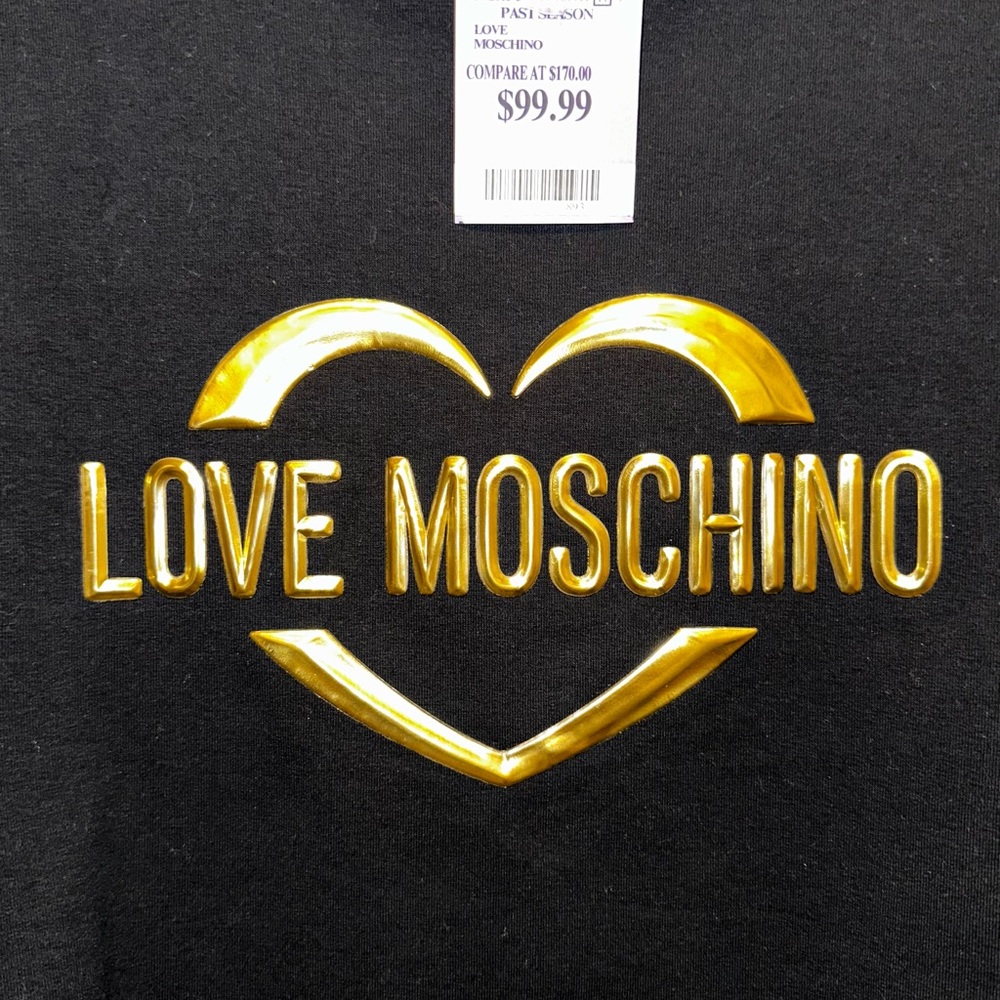 Moschino Black Sweatshirt w/gold detail